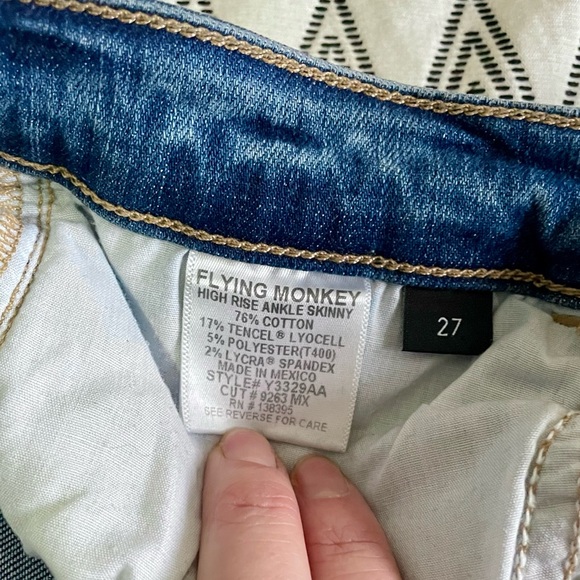 👖 Flying Monkey skinny ankle jeans size 27 - Picture 6 of 8